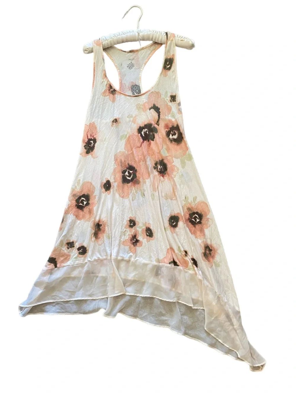Jessica Simpson Floral Racerback Slip Dress Asymmetric Layered Hem Medium